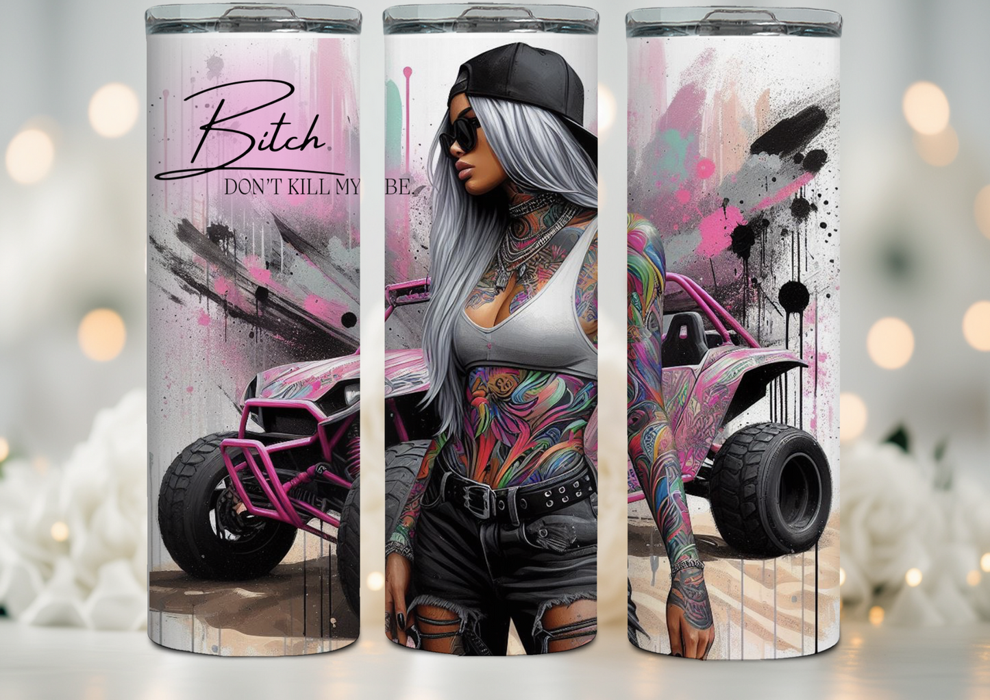 Tumbler Frau auto