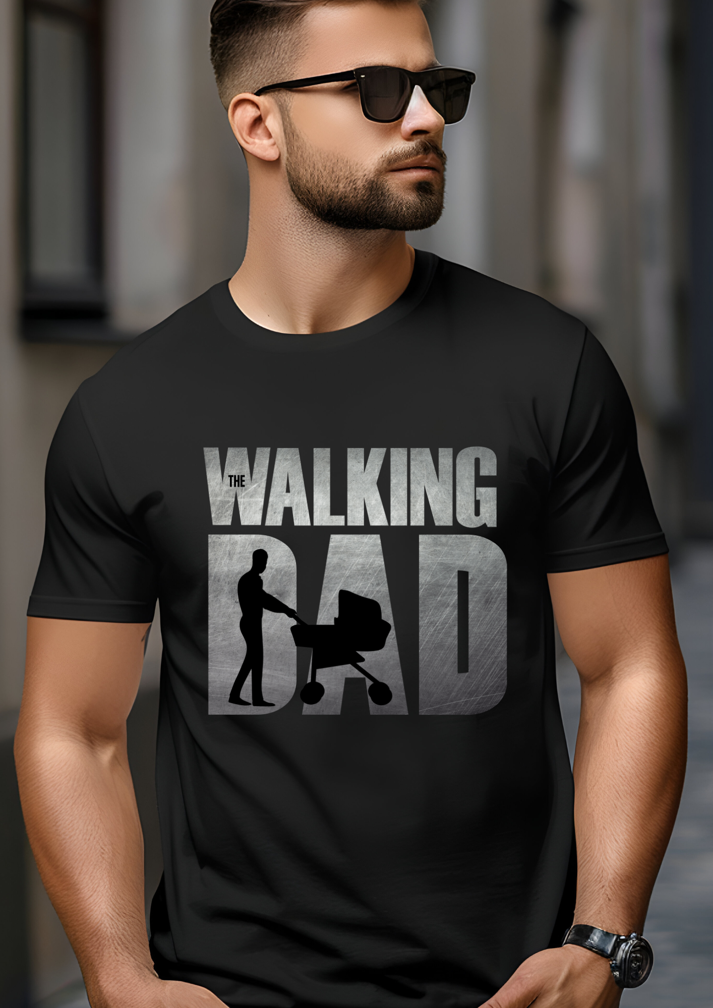 T shirt walking Dad