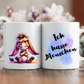Tasse ich hasse menschen weiss glänzend