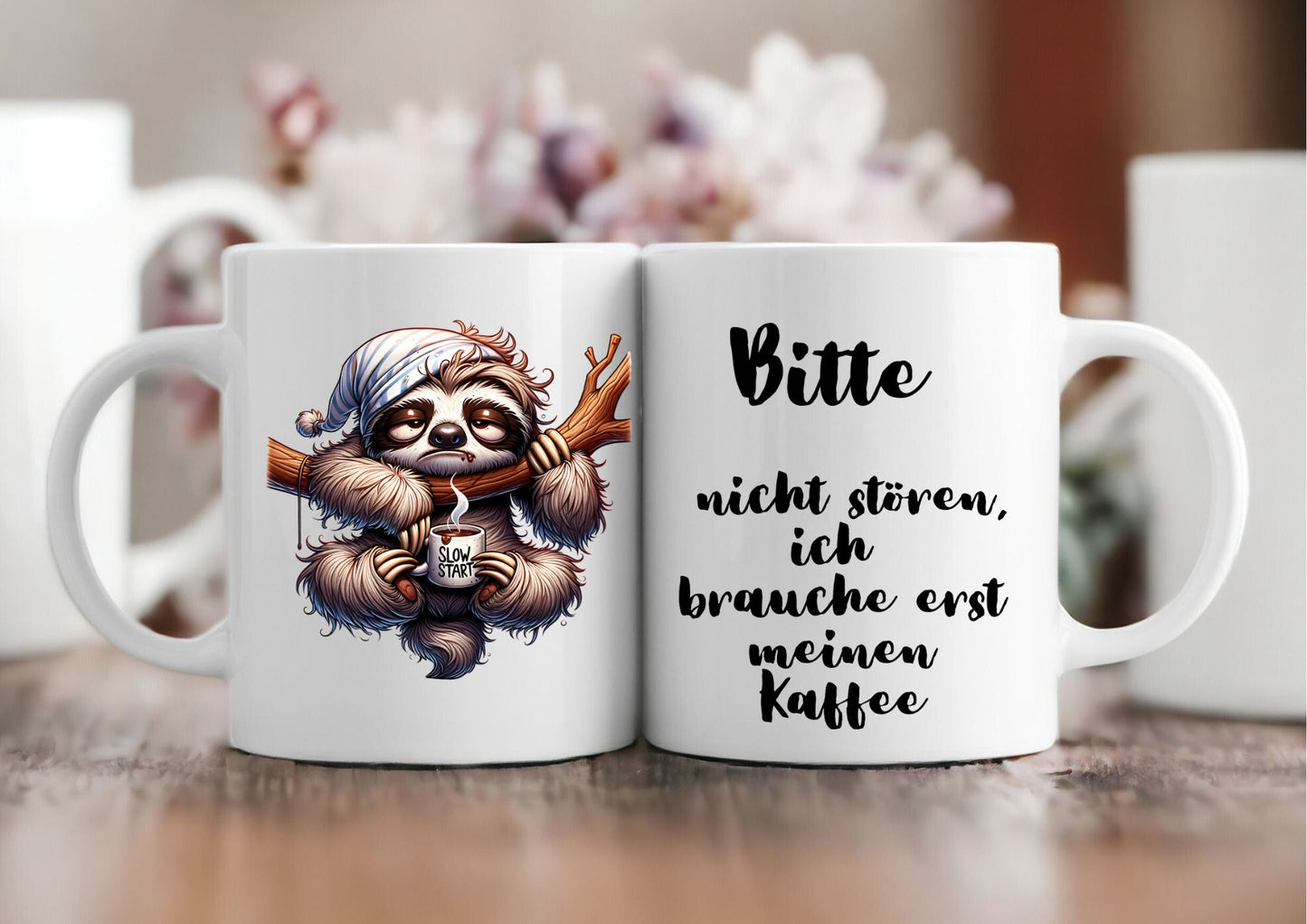 Tasse morgen muffel weiss matt