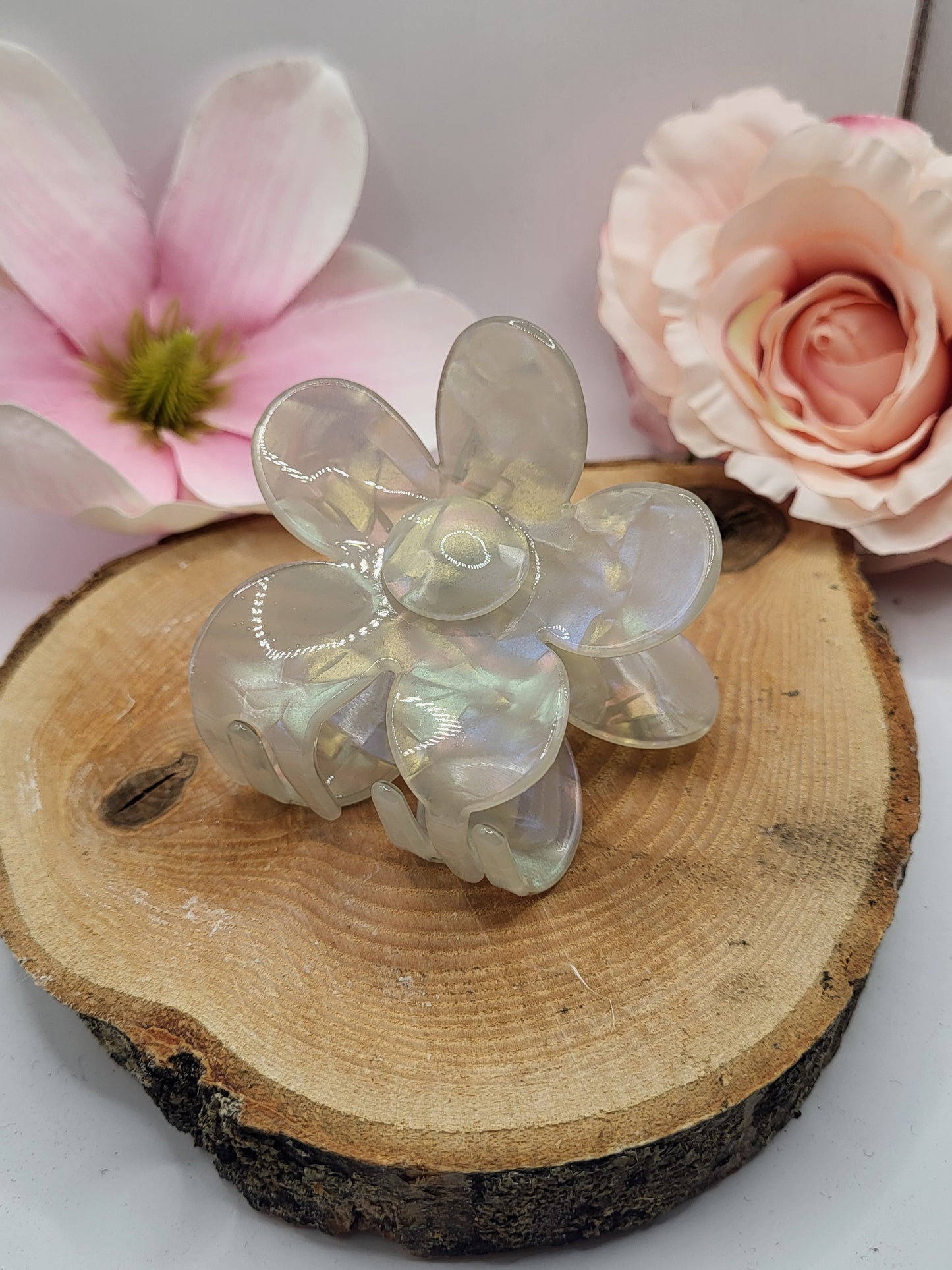 Haarspange Rainbow Blume