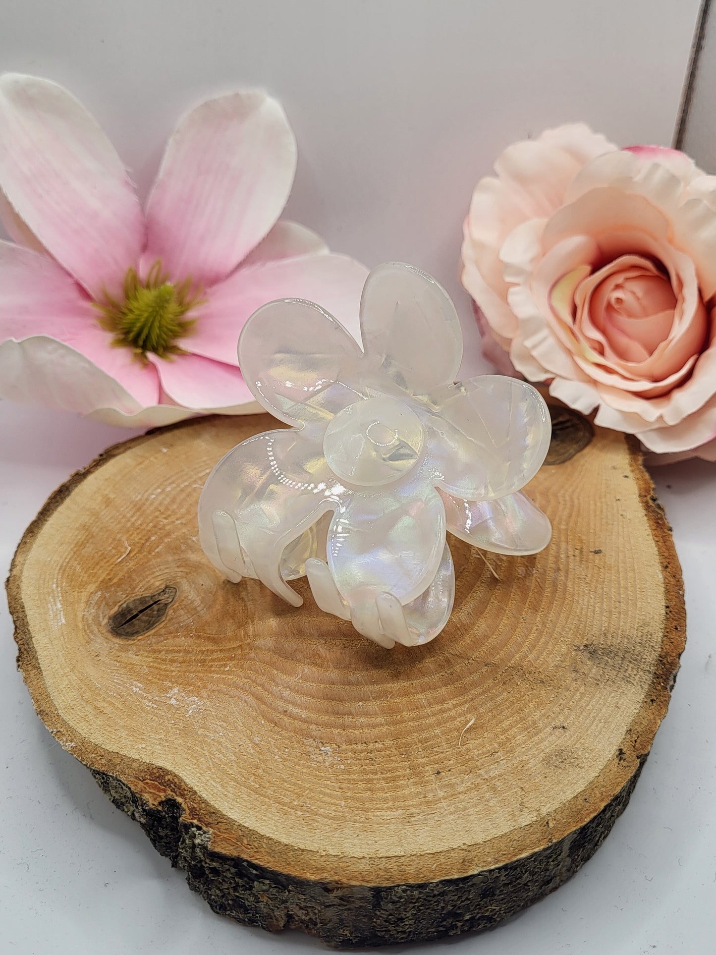 Haarspange Rainbow Blume
