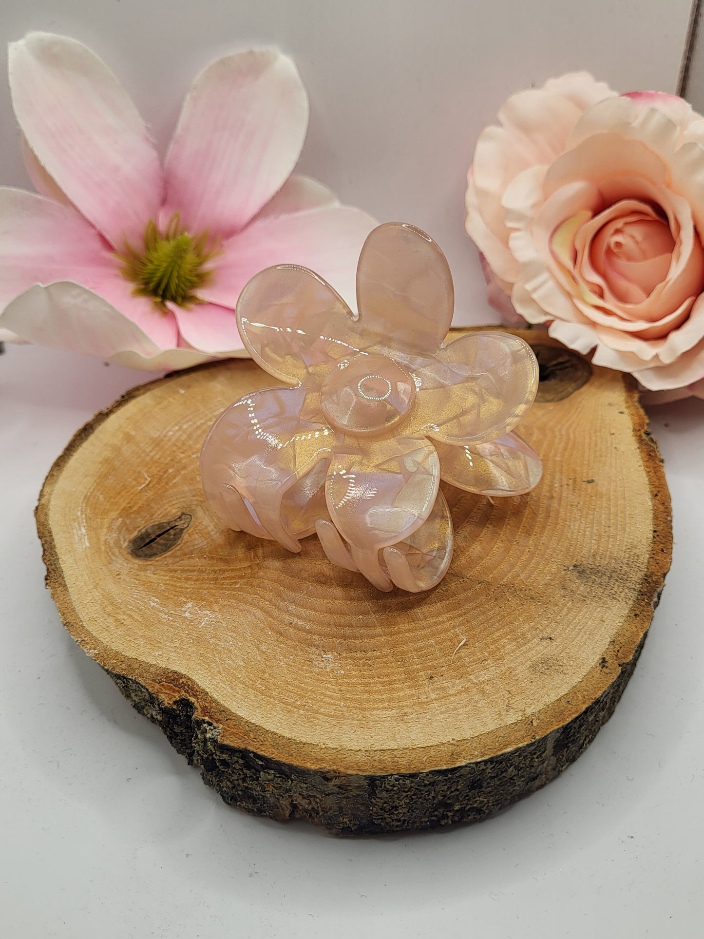 Haarspange Rainbow Blume