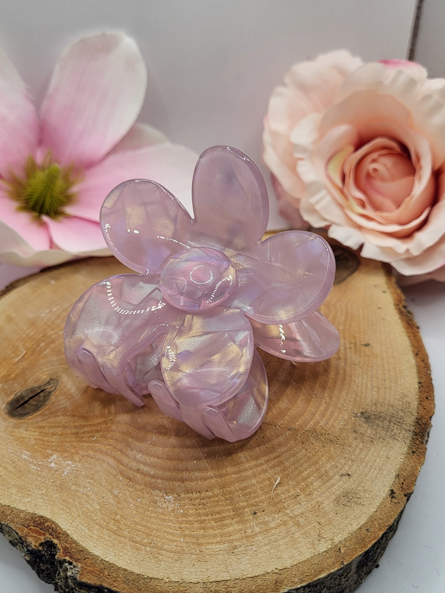 Haarspange Rainbow Blume
