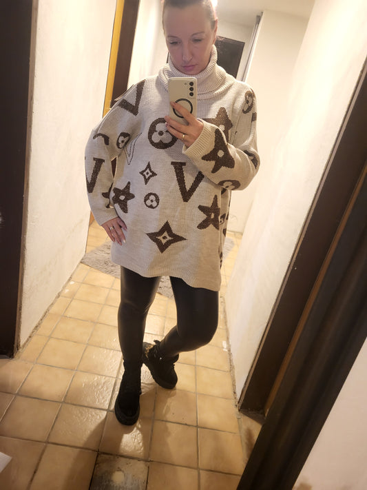 Kuschel pullover mit kragen