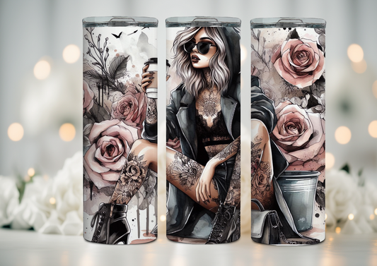 Tumbler Frau tattoos